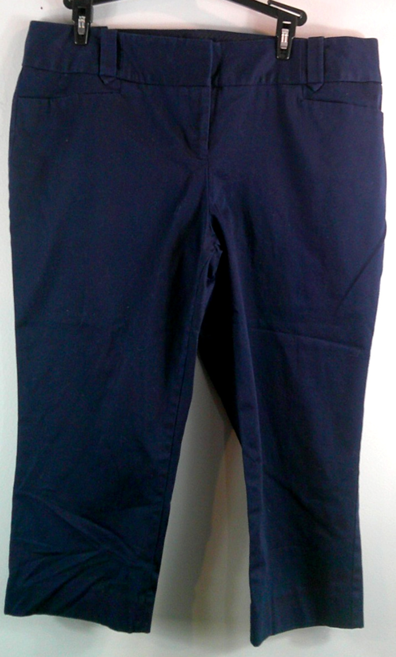 The Limited Cassidy Fit Women's 14 Navy Cropped Pants Capris